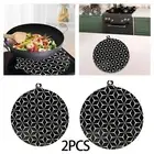 2Pcs Induction Cooktop Mat Table Pads Non Slip Pads Kitchen Utensil Silicone