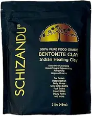 Schizandu Organics Bentonite Indian Aztec Healing Clay, Vegan 100% Pure | 3 Lbs |Supports Beauty Masks, Hair Masks, Acne Treatment, Natural Soap, Cleanser