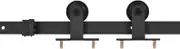 vidaXL Sturdy Powder-Coated Steel Sliding Door Hardware Kit with 183 cm Rail - Compact Design, Easy Installation, Black