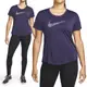Nike AS W NK DF Swoosh HBR SS Top 女 紫色 跑步 上衣 短袖 FB4697-555