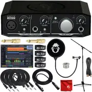 Mackie Onyx Artist 1x2 USB Audio Interface with Mic Stand, Cables, Pop Filter