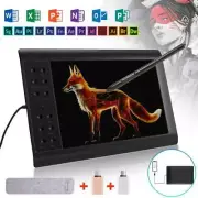 Digital Drawing Tablet 10x6 inch HD Screen Graphics tablet with Battery-free Pen