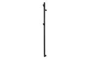 AGUZZO EZY FIT Heated Towel Rail - Single Vertical Flat Tube - 2 Hooks - (H1500mm) - Matte Black