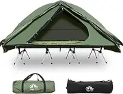 Night Cat Children's Bed Tent with Camping Bed for 1 Man Foldable Waterproof Lightweight Tent Off the Ground Easy Assembly and Portable for Hiking Travel