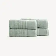 Renee Taylor Cambridge Textured 4 Piece Eucalyptus Bath Sheet Pack