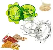 Garlic Mincer Tool - 2 Pcs | Garlic Press Mincer | Picador de AJO | Garlic Grinder | Garlic Crusher | Garlic Mincer | Garlic Grater | Mincer to Ginger, Herb, Nuts (White/Green)