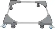 Homoyoyo 1 PC Adjustable Washer Base Stand with Lock Wheels for Easy Movement Suitable for Fridges and Washing Machines Single Tube Prevent and Facilitate Cleaning