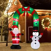 Christmas Snowman Santa Xmas Archway Airblown Inflatable Decor Outdoor Light LED