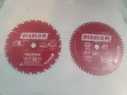 Diablo 7 1/4" Carbide Saw Blade Combo Set. 24 Teeth And 60 Teeth