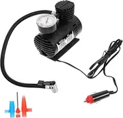 Luxshiny 12V Portable Tire Inflator Pump Air Compressor for Car Motorcycles Bicycles Easy to Use with Barometer for Emergency Inflations Compact Design for Convenient
