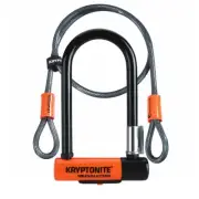 KRYPTONITE EVOLUTION MINI U-LOCK W/KRYPTOFLEX CABLE W/ BKT 122cm x 8.2cm x 17.8c