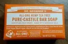 Dr Bronners Hemp Tea Tree Pure Castile Bar Soap 5 oz/140g