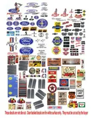 1:24 1:18 DECALS FOR DIECAST AND MODEL CARS & DIORAMA CB FORD CHEVY