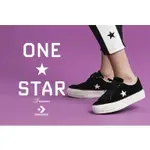 帝安諾-CONVERSE ONE STAR PLATFORM OX 絨毛 厚底 星星 558950C 女鞋 70S 黑白