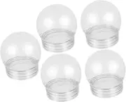 Rtificial Snow Christmas Decor 5pcs DIY Plastic Globes Kit Water Globe for Boys and Girls