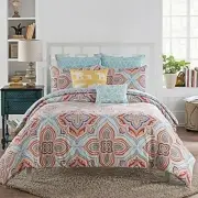 Lemon Tree 2 Piece Duvet Cover Set Selma Medallion Multicolor Cotton TWIN NEW
