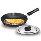 Futura Hard Anodised 25 cm 4.06 mm Frying Pan/Fry Pan/Skillet With Lid Cookware