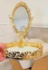 NEW Bath & Body Works Disney Princess Belle Mirror Tray Make Up Gold