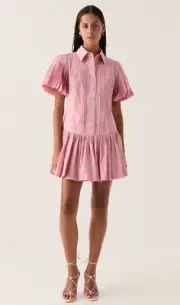 New AJE “Mythos” Pintucked Cotton Dress - size 6