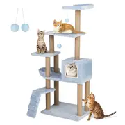 Advwin Cat Tree Tower Scratching Post Trees Scratcher Condo House 150cm