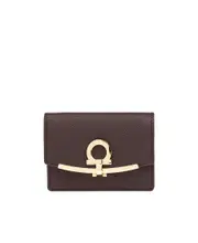 Gancini-fastening purse One size Brown