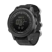 NORTH EDGE Men Digital Watch Outdoor Sports Tactical Casual Compass Altimeter Luminous Stopwatch Silicone Nylon Strap Watch