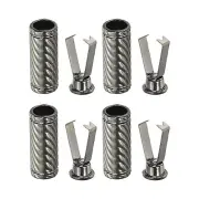 Shoelace Tips, 4Pcs Shoelace Head Tips for Shoes String, Dark Grey Style B