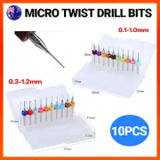 10X 0.1-1.0MM/0.3-1.2MM Carbide Micro Mini Drill Bit Tungsten Steel Rotary Tool