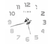 Anyhouz Wall Clock Silver Design G 37 Inch 3D Diy Mirror Wall Clock Acrylic Sticker Fashion Quartz Clocks Watch Home Decoration