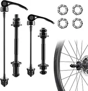 1 Pair Bicycle Hollow Shaft Quick Release Quick Release Bicycle Thru Axle Bicycle Axle Front Wheel Bicycle Axle Rear Wheel Bicycle Front Wheel Axle for 20, 22, 24, 26, 28 Inch Bicycle Axles