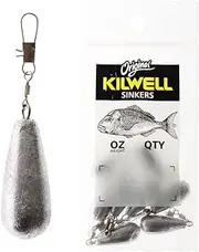 Kilwell Tear Drop Swivel Sinker 1oz Qty 8