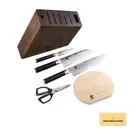 Kai Shun 10 millionth knife block set 3 knives cutting board kitchen sci