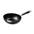 Small Work Flat Bottom Multipurpose Non Coated Cooking Pan Chinese Wok