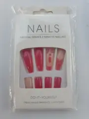 Nails Natural Service 2 Minutes Naill Art DIY pink Halloween Spider Web Belicey