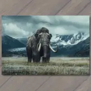 4x6" Woolly Mammoth Extinct Elephant Snowy Weird Vibe Strange Unusual Creepy