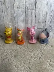 Winnie The Pooh Mini Bobble Head Set Winnie Tigger Piglet Eeyore Kellogg’s NEW