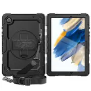 Galaxy Tab A9 Plus 11.0 2023 Case, Full Body 360 Hand Strap & Kickstand Rotation Cover for Samsung
