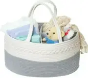 Luxury Diaper Caddy/Organizer Rope Nursery Storage Bin
