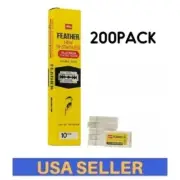 200 Feather Double Edge Shaving Blades Fits for Henson AL13 Safety Razors Japan