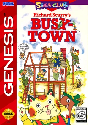 Richard Scarry's Busy-Town Wall Art Print Sega Genesis Poster Pick a Size Lot Up