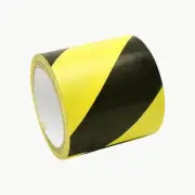 JVCC Hazard Warning Tape (HZ-8): 4 in. x 18 yds. (Black/Yellow stripes)