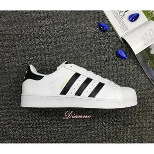 帝安諾 -實體店面 ADIDAS SUPERSTAR 白底黑線 金標 白黑 愛迪達 金標 貝殼鞋 男女 實體店面【APP下單享4%點數】