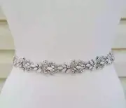 Wedding Belt, Bridal Belt, Crystal Rhinestones, Opal stones & Pearls