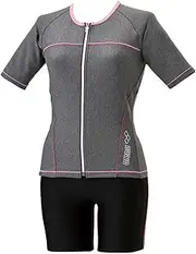 [arena] LAR2279W Separates with Sleeves (Insert Fit Pad) Moku Black x Pink S