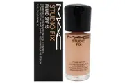 MAC Studio Fix Fluid SPF 15 24Hr Matte Foundation Plus Oil Control - NW30 Medium Beige with Rosy Undertone by MAC for Women - 1 oz Foundation