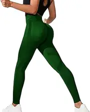 [Generic] Yoga Leggings for Women High Waisted Sports Solid Color Work Trousers with Pockets, Gn2, Large