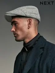 Grey Wool Blend Flat Cap (946136) | $29