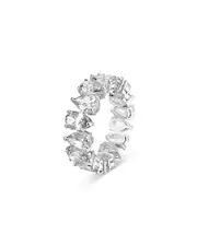 Swarovski Matrix Pear Cut Ring in Rhodium Plated