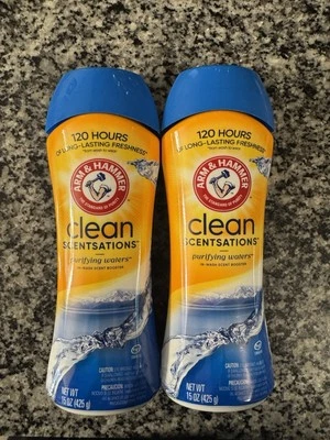 (2) Arm & Hammer Clean Scentsations in-Wash Scent Booster Purifying waters