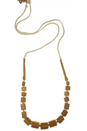 Tapered Macrame Beads On Rope Necklace--RAR-300308
